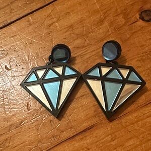Statement “Diamond” Acrylic Earrings